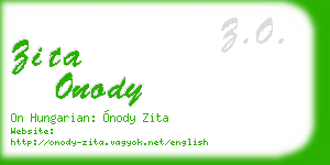 zita onody business card