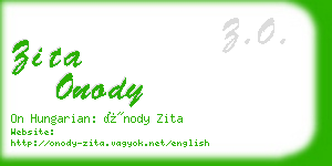 zita onody business card